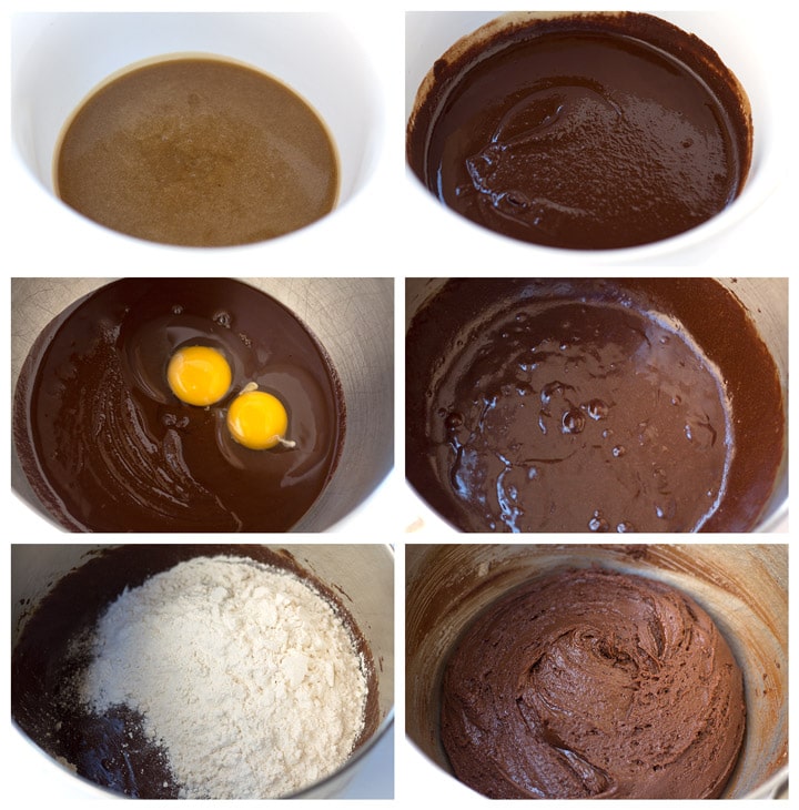 Chocolate Mint Cookie dough process