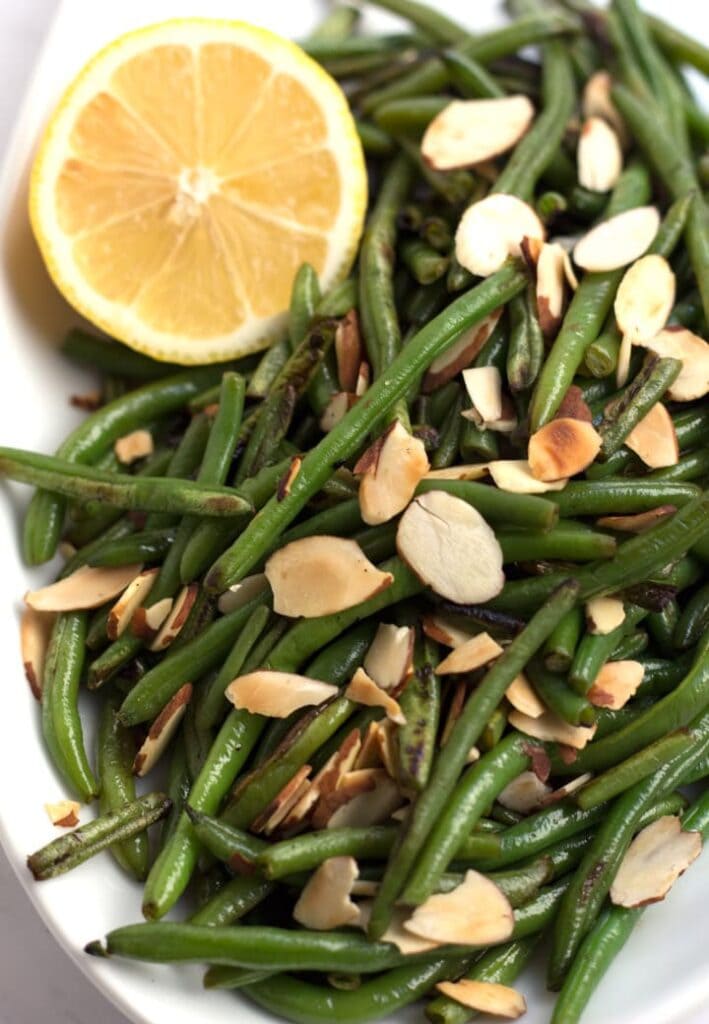 Easy Green Beans Almondine (with frozen green beans) Borrowed Bites