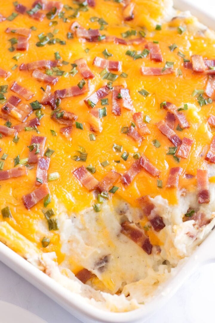 Yummy Loaded Baked Potato Casserole - Borrowed Bites