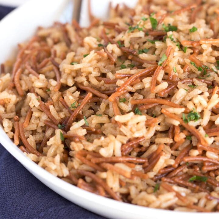 Bowl of Brown Butter Rice Pilaf