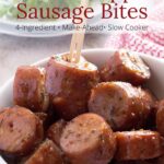 Chicken apple Sausage appetizers with text overlay.