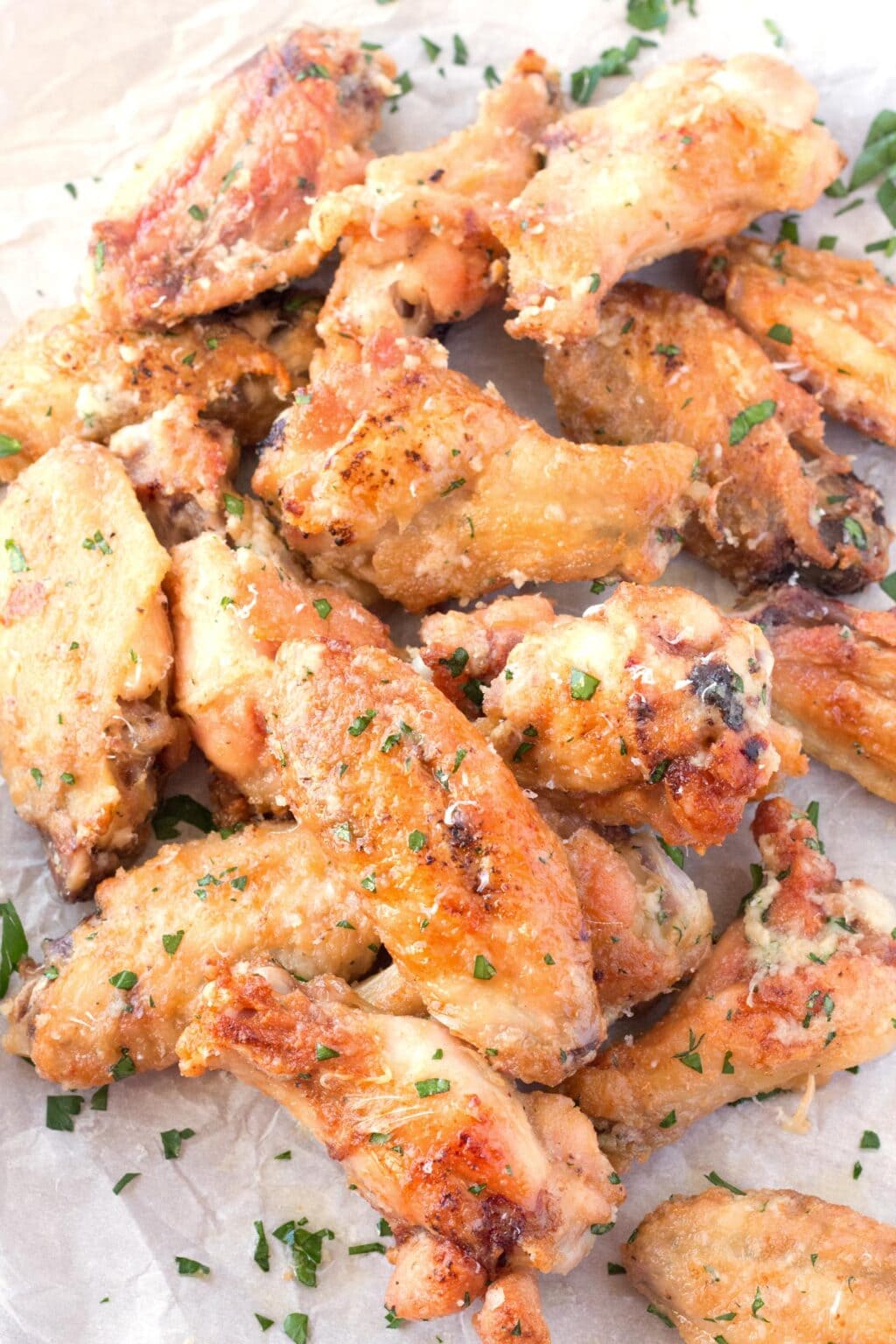 Overhead Pile of Extra Crispy Oven Baked Chicken Wings 1024x1536