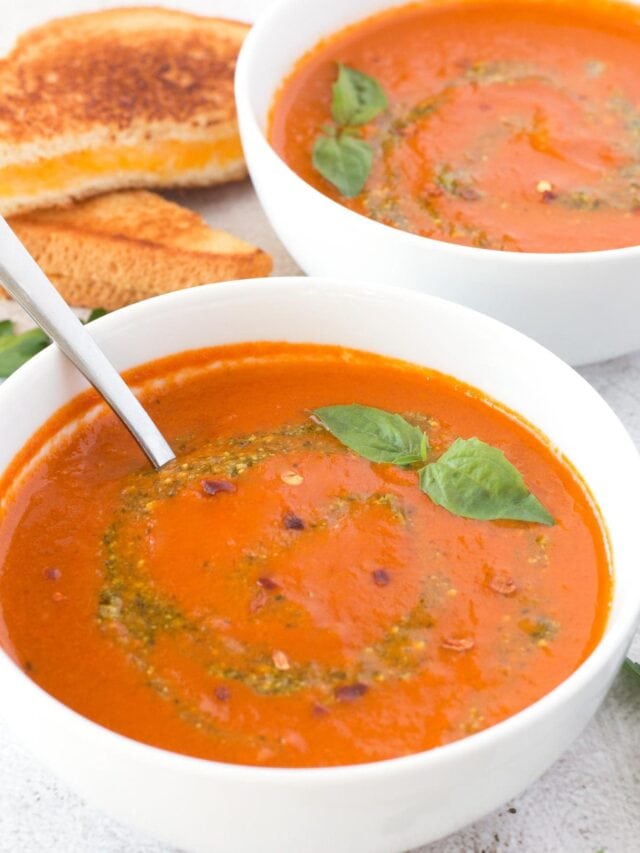 Roasted Tomato Soup Recipe - Borrowed Bites