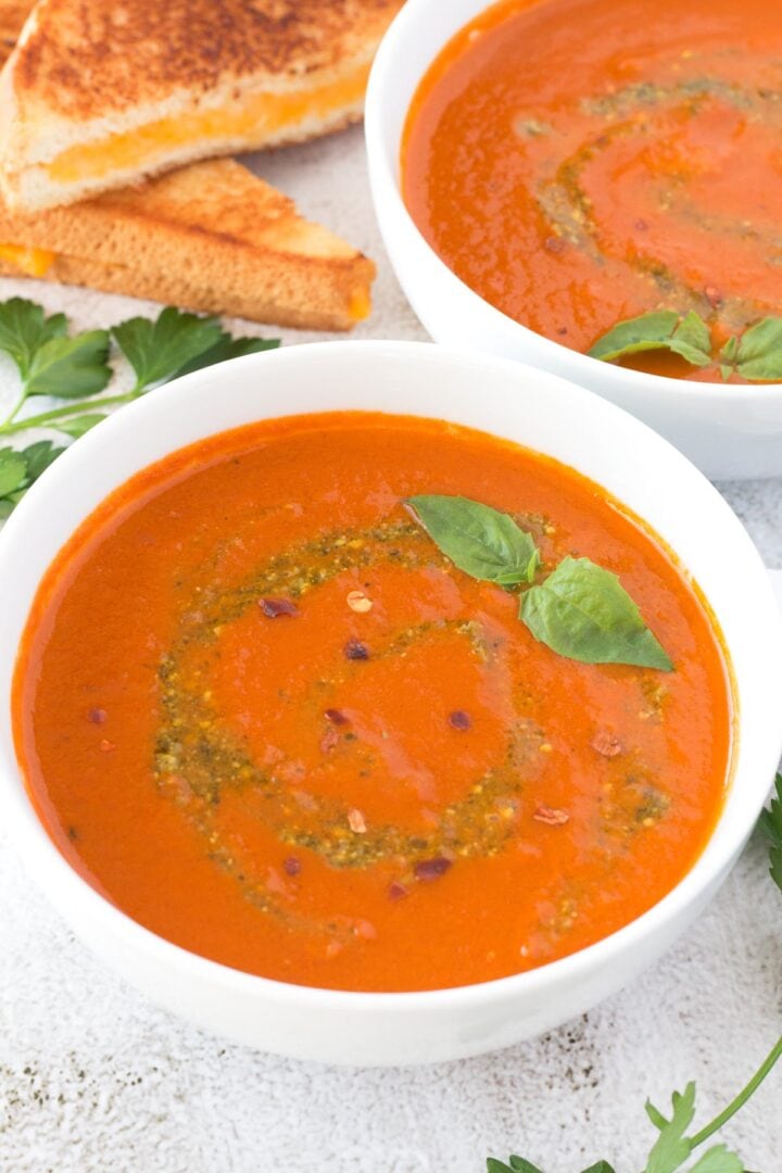 Roasted Tomato Soup Recipe - Borrowed Bites