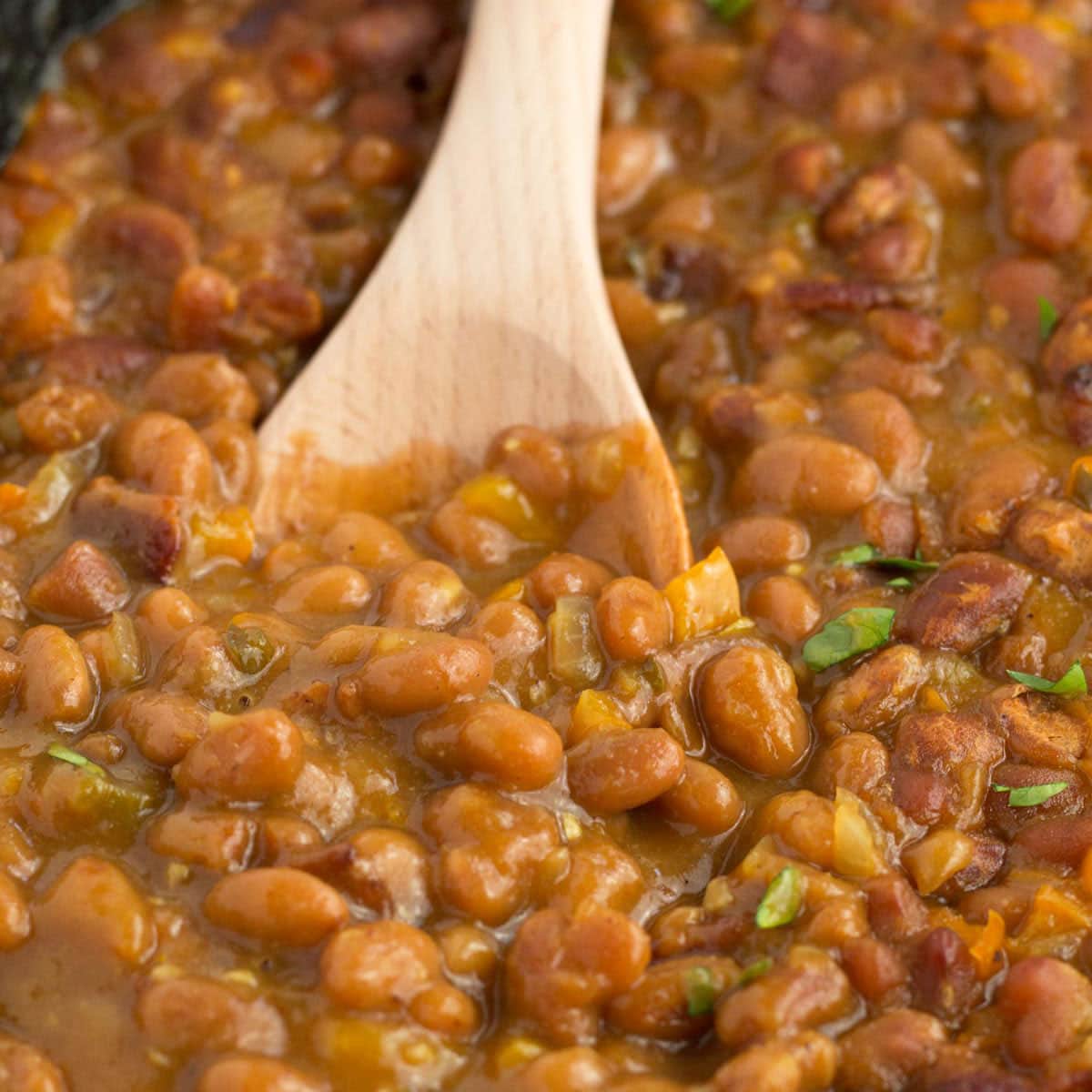 Easy Baked Beans (using canned beans) Borrowed Bites