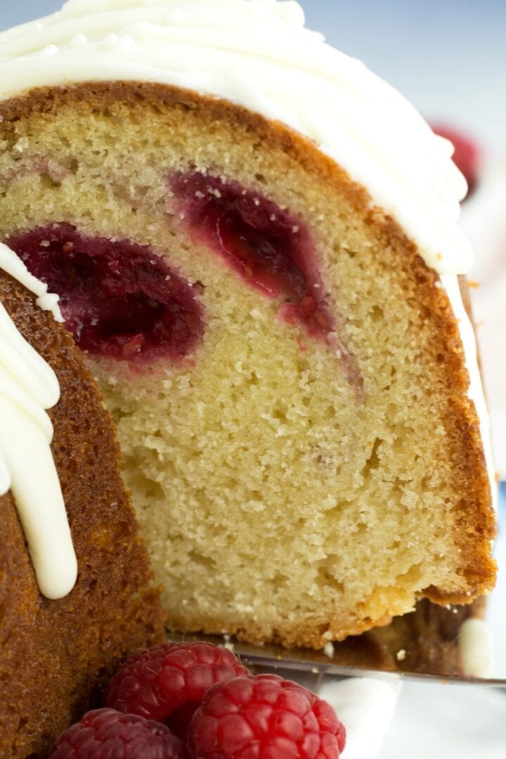 Ultimate White Chocolate Raspberry Bundt Cake - Borrowed Bites