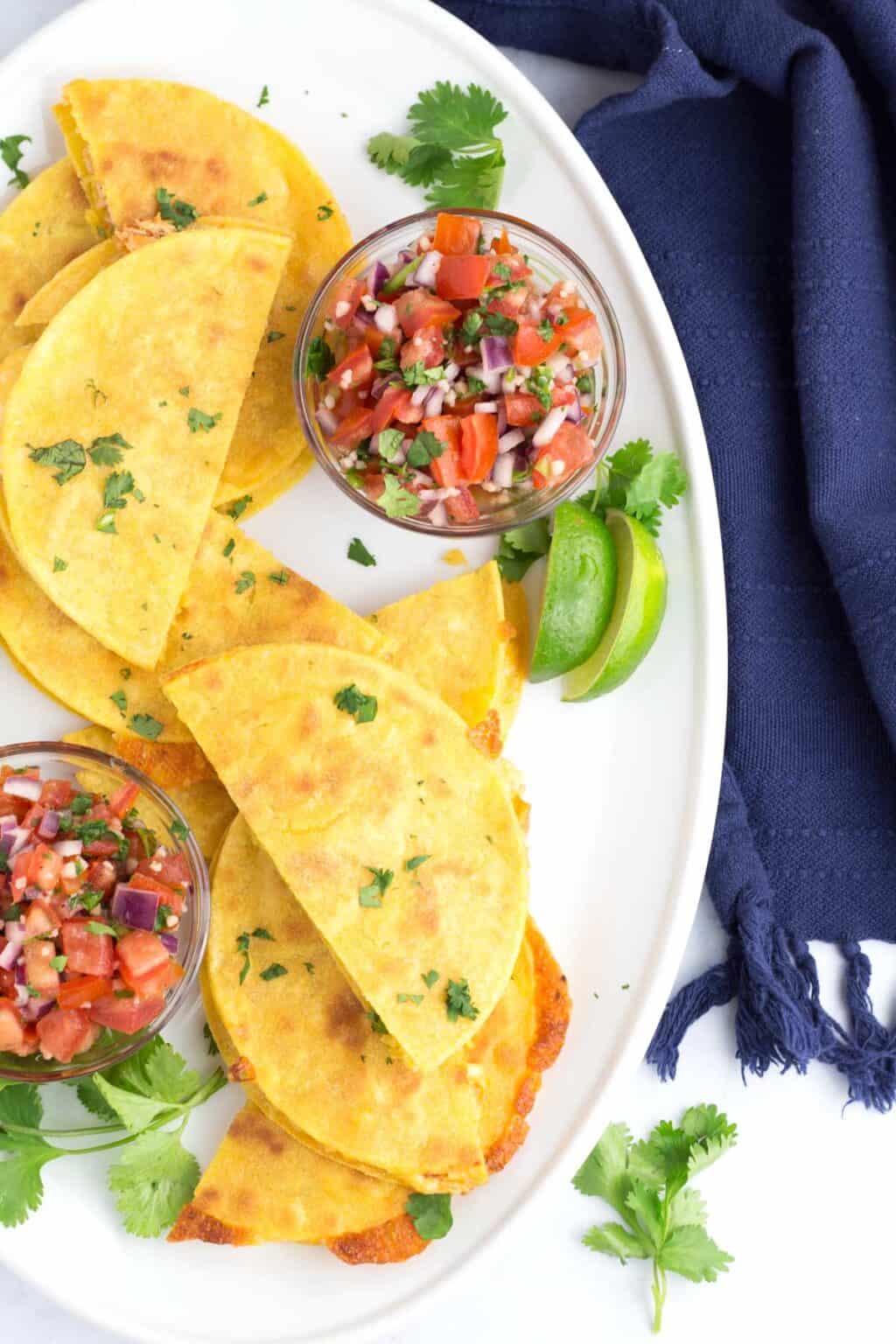 Easy Corn Tortilla Quesadilla (Taco Quesadilla) Borrowed Bites