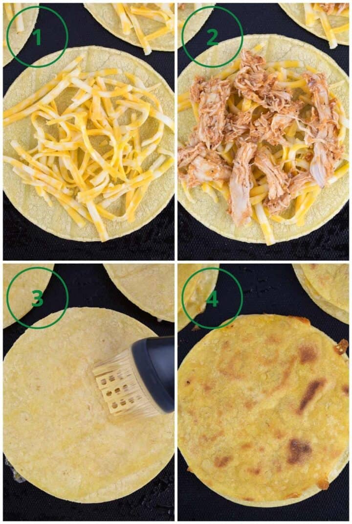 Easy Corn Tortilla Quesadilla (Taco Quesadilla) - Borrowed Bites