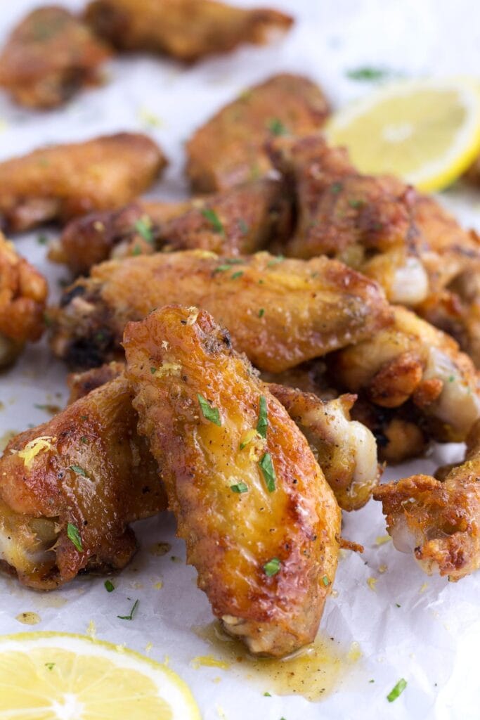 Extra Crispy Honey Lemon Pepper Wings Oven Baked Borrowed Bites 7842