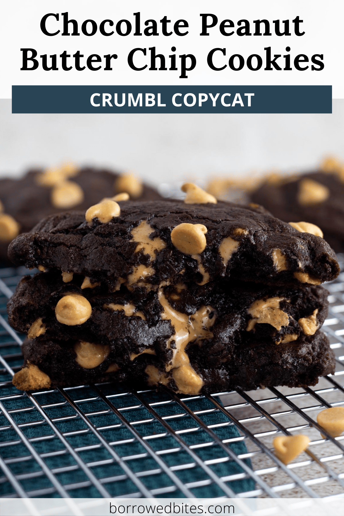 Ultimate Chocolate Peanut Butter Chip Cookies (Crumbl Copycat ...