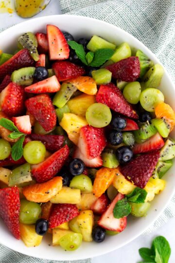 Delicious Fruit Salad Dressing (3 minutes!) - Borrowed Bites