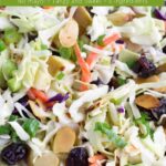 Apple coleslaw with graphic image overlay.