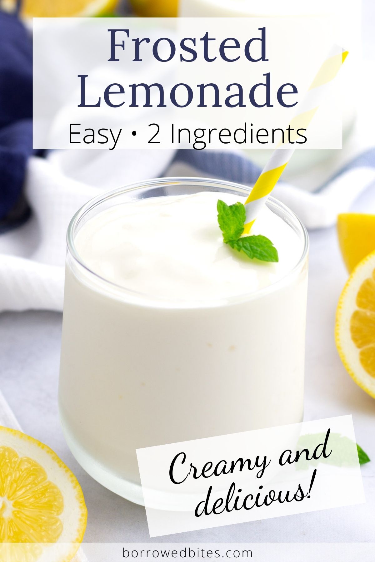 Yummy Frozen Lemonade (2 Ingredients!) - Borrowed Bites