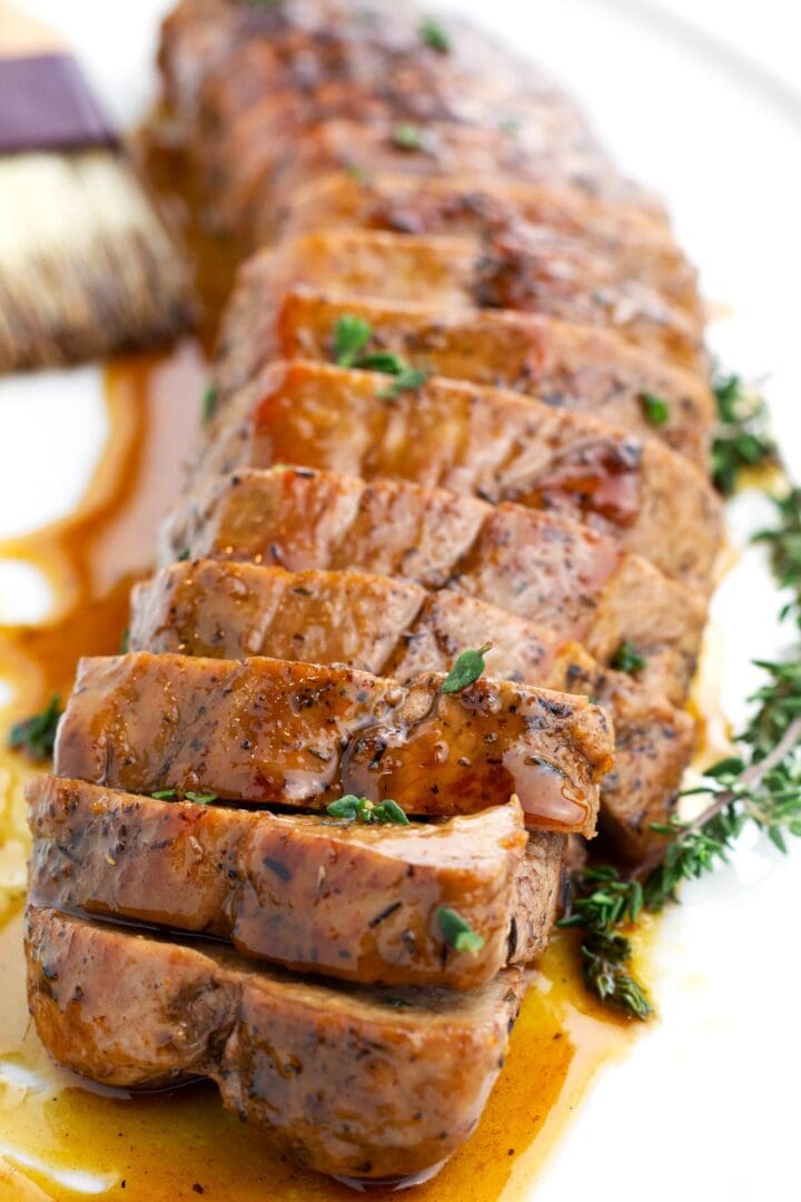 Easy Cast Iron Pork Tenderloin with Honey Butter Sauce