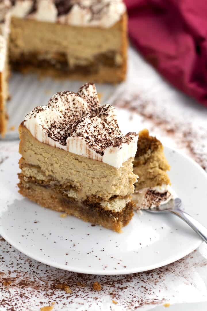 Creamy Tiramisu Cheesecake Recipe No Water Bath Borrowed Bites 