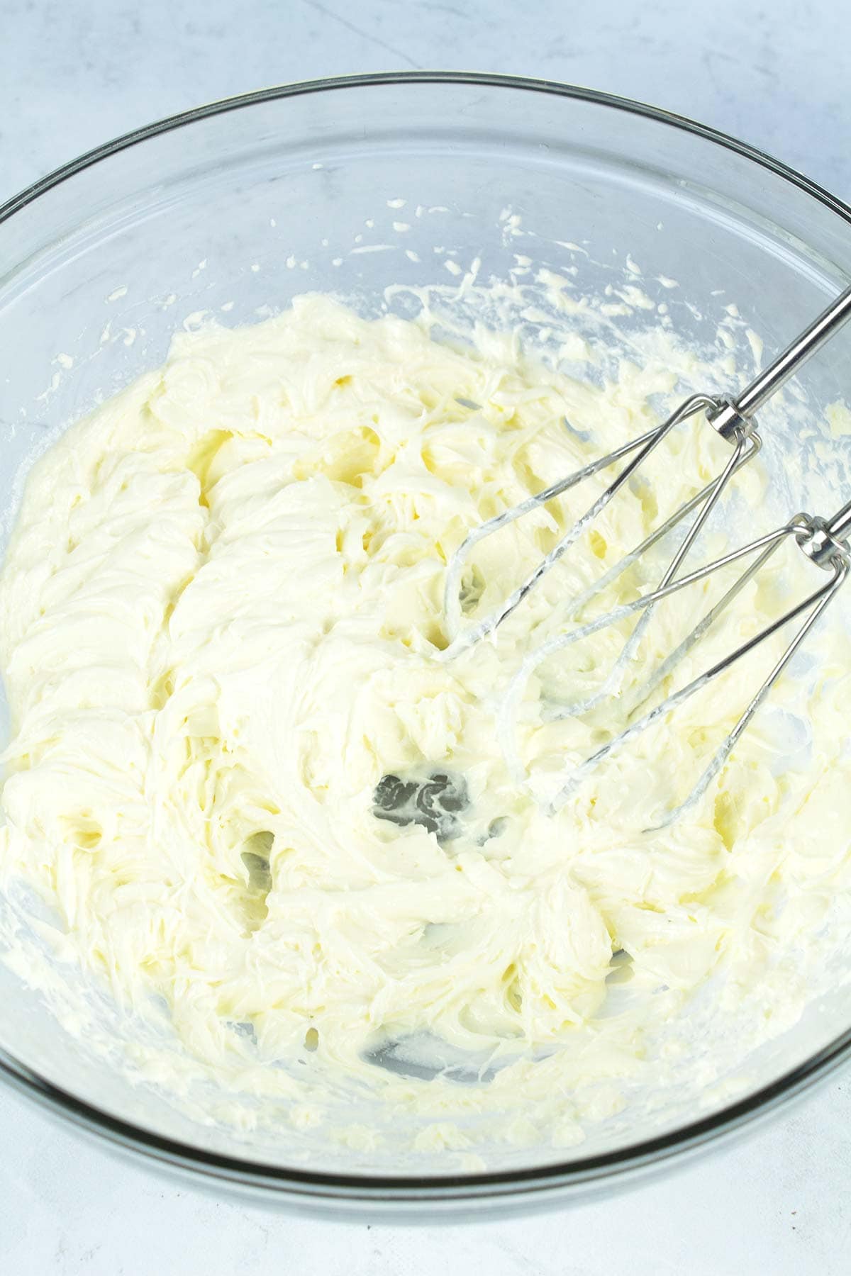 Butter and cream cheese beaten together for frosting.