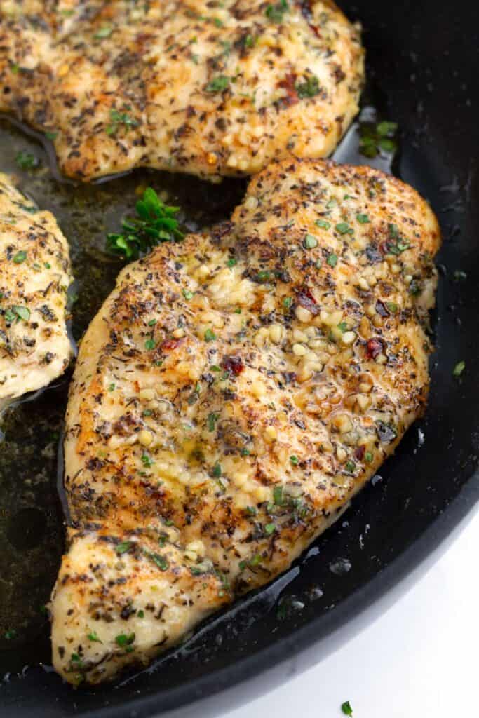 Juicy Baked Thin Chicken Breasts with Garlic Butter - Borrowed Bites