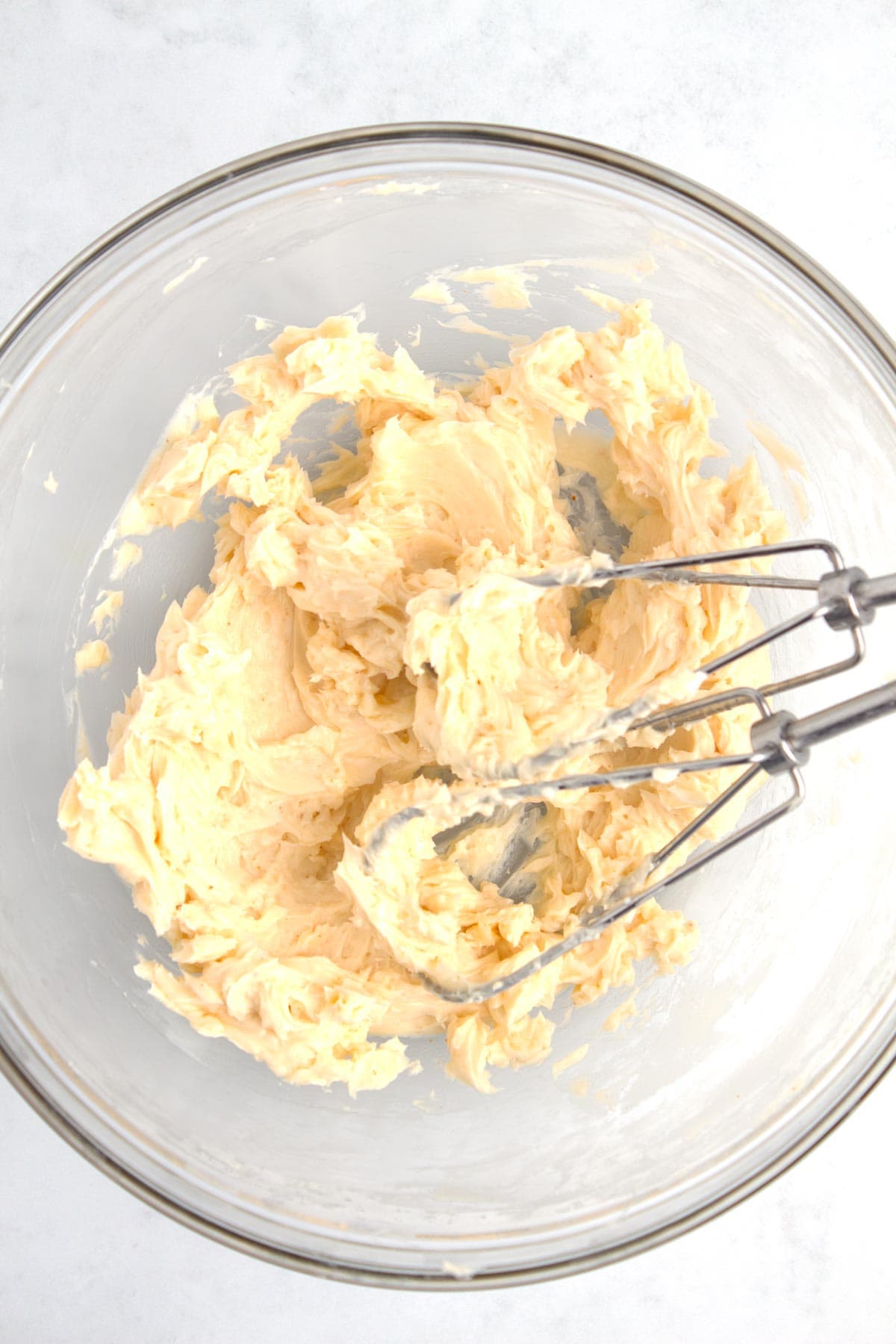 Fluffy spicy honey butter whipped with hand mixer.