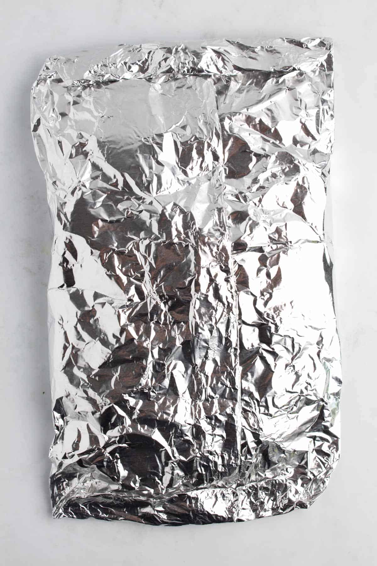 Leakproof aluminum foil packet ready for the fire.