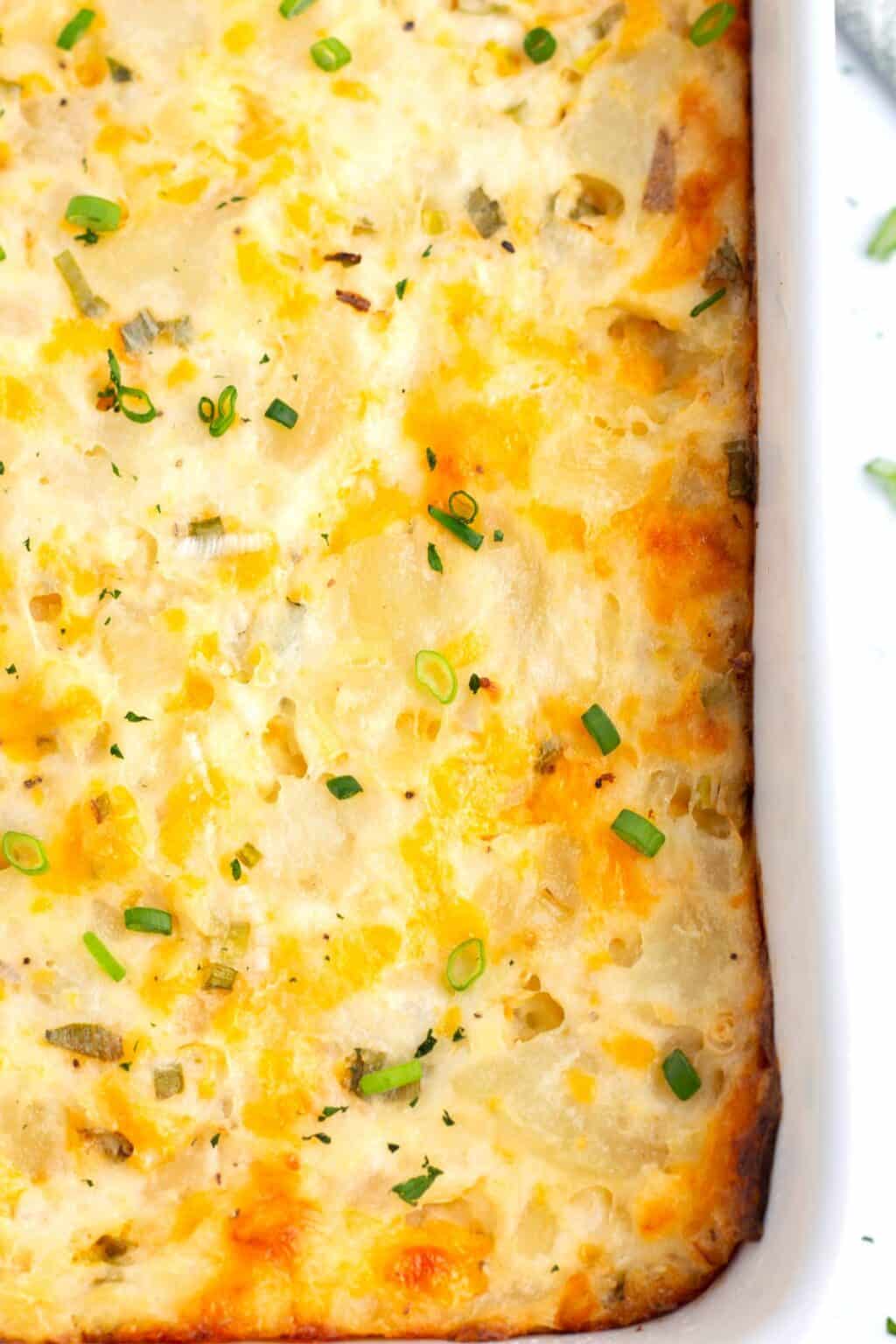 Sour Cream Potato Bake Recipe (Cheesy Casserole!) - Borrowed Bites