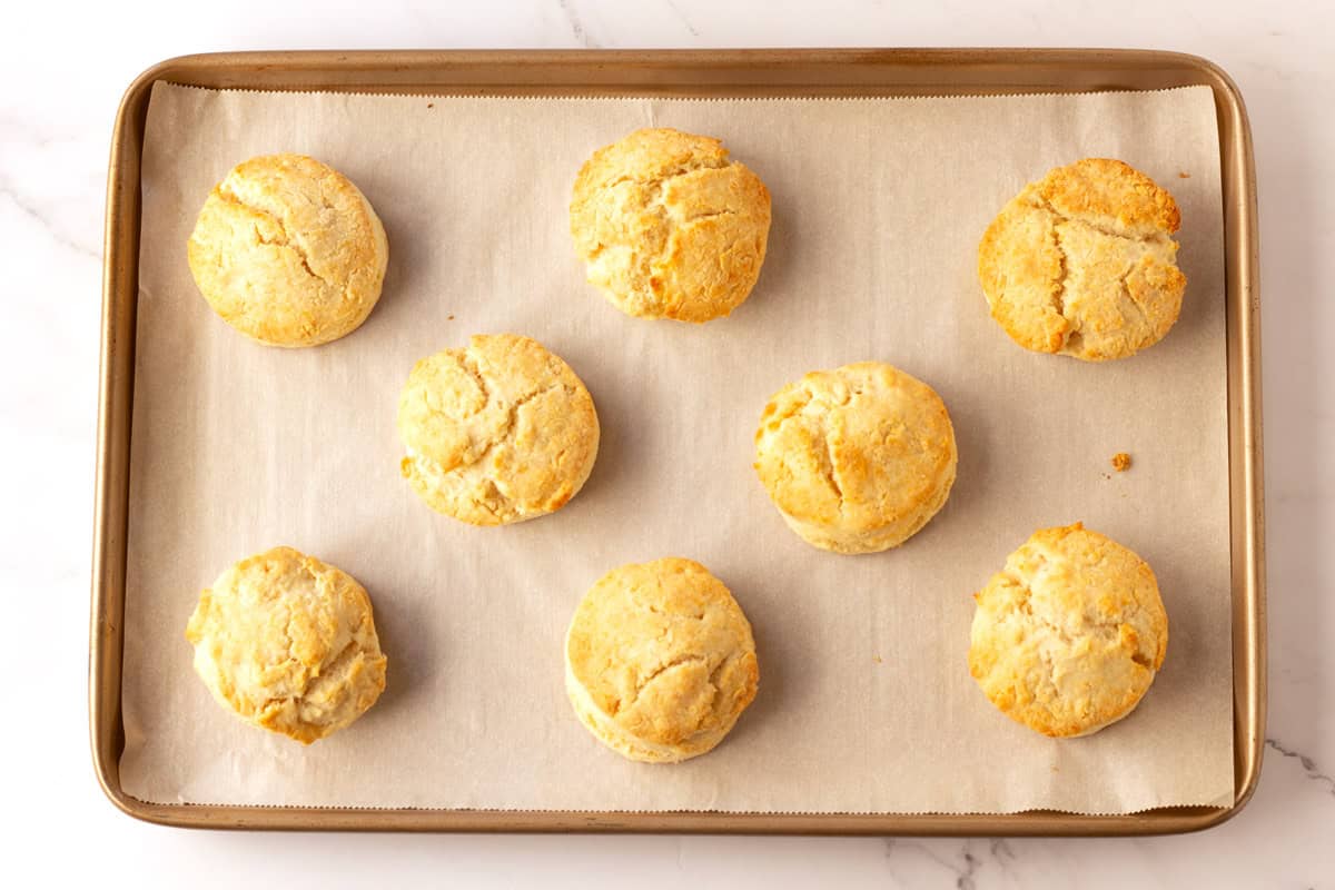 Biscuits after baking until lightly golden brown.