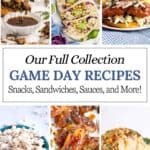 Several images of snacks, meals, and treats in a collage with a graphic overlay of text.